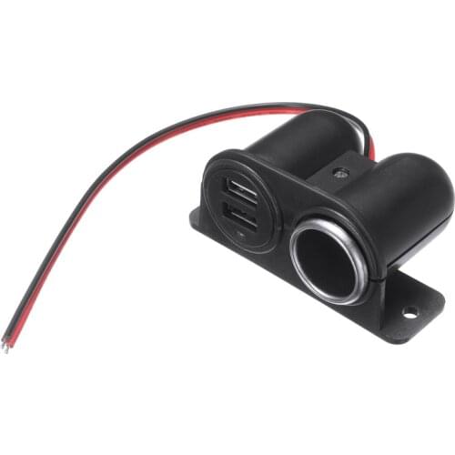 Car Cigarette Lighter Socket 3.1A Dual USB Charger Splitter Power Plug Outlet 12 V Motorcycle Boats Cigarette Lighter Parts