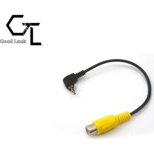 GPS navigator 2.5mm video input reversing switch wiring 2.5 to RCA AV female Lotus Car Camera Parking Assistance 213 Accessories