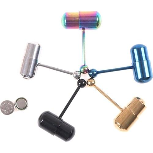 Surgical Stainless Steel Tongue Ring Mixed Color Nipple Bar Ring Barbell Body Piercing Jewelry