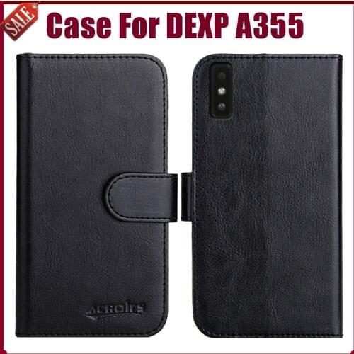 Hot! DEXP A355 Case 5.45" Fashion 6 Colors Flip Soft Leather Wallet Cover For DEXP A355 Case Phone Holder Bag