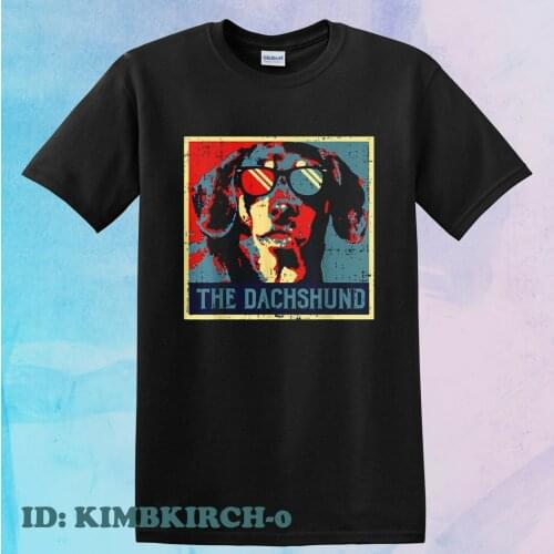 HOT!! Dachshund Poster Vintage Weiner Sausage Dog Animal Pet Gift TShirt, S-3XL