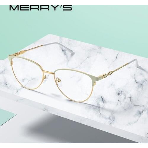 MERRYS DESIGN Retro Cat Eye Glasses Frame Ladies Fashion Eyeglasses Myopia Prescription Optical Eyewear S2120