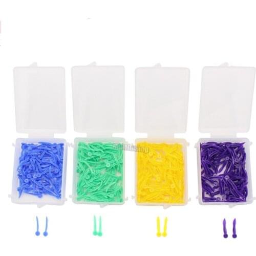 100Pcs/Box Dental Wedges Disposable Medical Plastic Arc Concave Design Diastema Wedges With End Circular Hole Dentist Care Tool