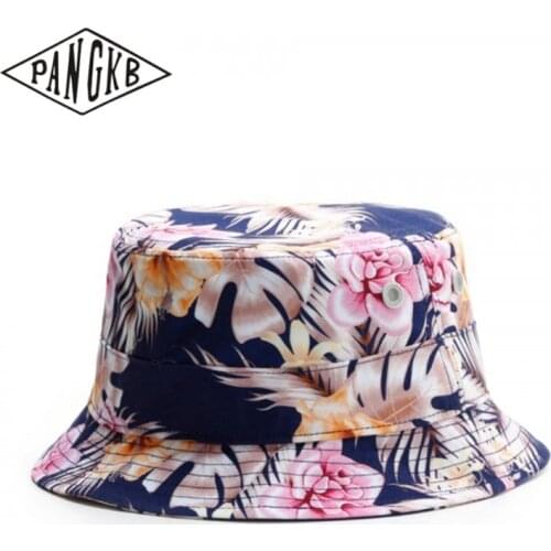 PANGKB GOOD DAY Bucket Hat for men women bucket cap fashion flower summer vacation bob hat hip hop gorros fishing fisherman hat