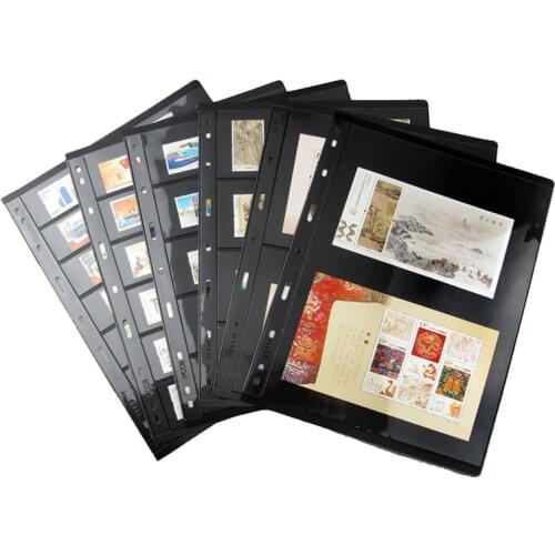 PCCB LOT x 10pcs Stamps Lines Grid Transparent PVC Page of Stamp Album Loose-leaf Inners Of stamps Holders Not including Ablum