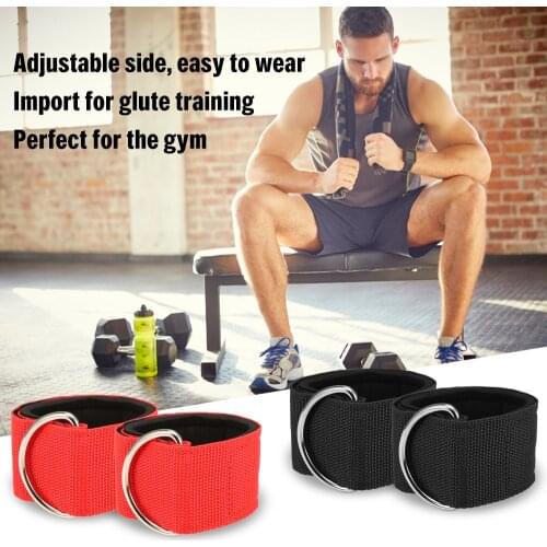 2pcs Ankle Straps for Cable Machines Adjustable Ankle Cuffs Glute Leg Workout Ankle Strap Nylon Fitness Padded