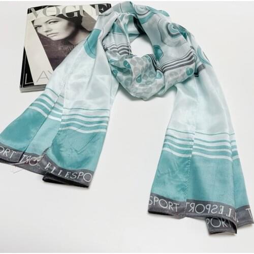 SCARFIGO 160*40CM 100% Mulberry Silk Womens Scarves Printing Long Soft Wrap Scarf Silk Shawl Beach Scarf