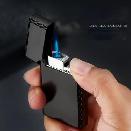 Steel Tone Loud Sound Straight Into The Blue Flame Windproof Lighter Personality Lighter Smoking Accessories for Weed Gadgets