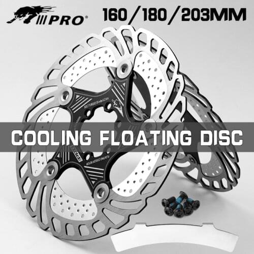 IIIPRO Mountain Bike MTB 6inch 160/180/203mm cooling Disc Heat dissipation Brake Rotor Down hill Floating bicycle Brake rotor