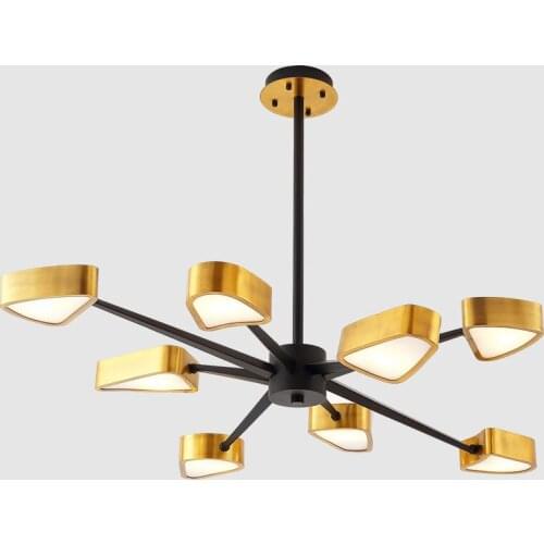 Vintage metal plated octopus Chandelier simple LED lamp star-shaped coffee restaurant bedroom Home lighing Suspension PA0501