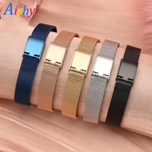 High quality Mesh Watch Band for DW Watches Milanese Strap 8mm 10mm 12 14 16 18 20 22 24mm Men Women Steel Watch Strap Tools