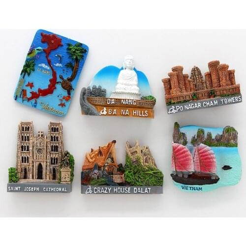 Southeast Asia Vietnam crazy house Da Nang mount Bana 3D fridge magnet magnetic refrigerator paste Vietnam tourist souvenir gift