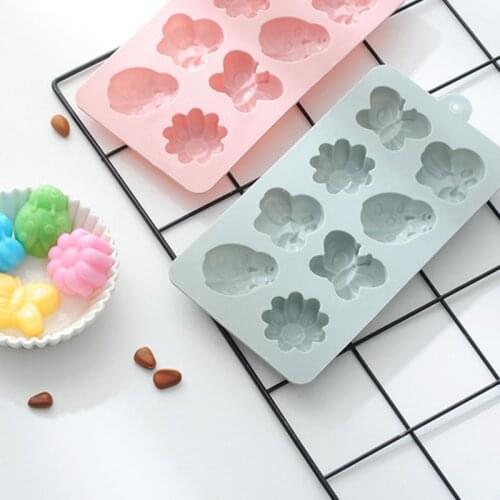 1PC Summer Butterfly And Insect Shape Bakeware For Chocolate Baby Food Supplement Candy DIY Kitchen Baking Silicone Cake Mold