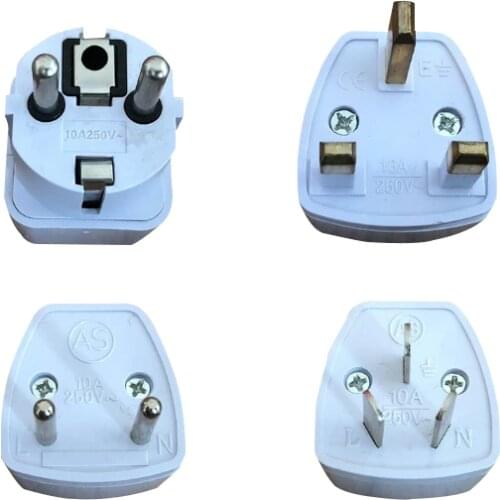 1Pcs Universal Power Socket White Travel Adapter GER AU US EU UK Adapter Converter AC Power Plug switch Outlet Adaptor Connector