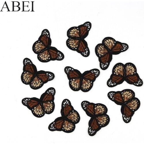 10pcs/lot Garment Decoration Butterfly Patches Iron On Clothes Applique Jeans Backpack Shoes Stickers Handmade Motif Badge Patch