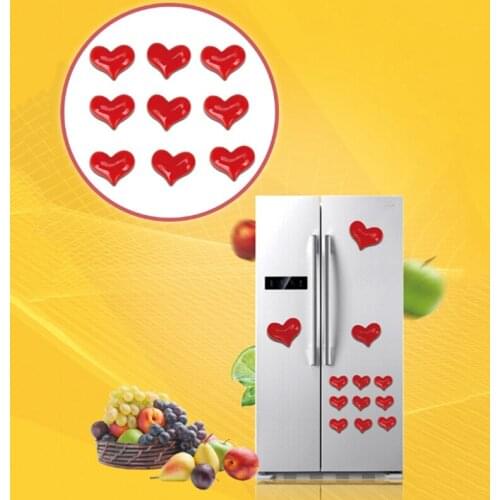 Red heart Shape chocolate fridge magnets creative cartoon refrigerator magnetic stickers
