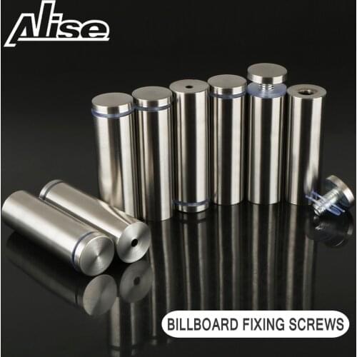 4 pcs Glass Fasteners Diameter 10mm Stainless Steel Acrylic Advertisement Standoffs Pin Nails Billboard Fixing Screws Hardware