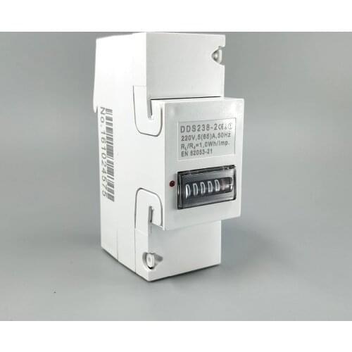 5(65)A 230V 50HZ Single phase Din rail KWH Watt hour din-rail energy meter step motor impulse register dispaly