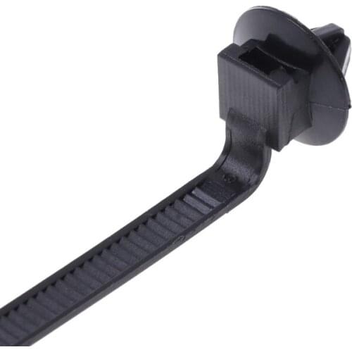 50 Pcs Nylon Black Car Cable Strap Push Mount Wire Tie Retainer Clip Clamp