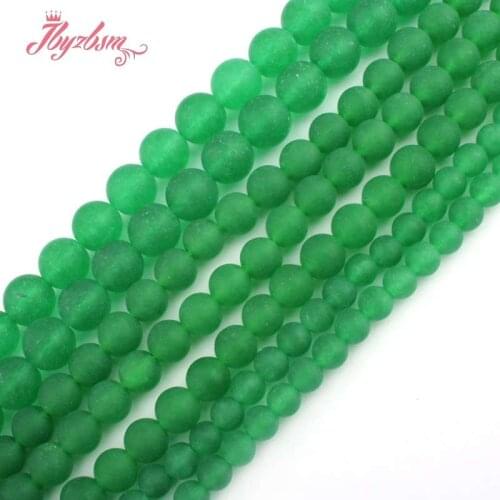 6,8,10mm Frost Matte Round Beads Ball Green Malay Jades Stone Beads For DIY Necklace Bracelats Jewelry Making 15" Free Shipping