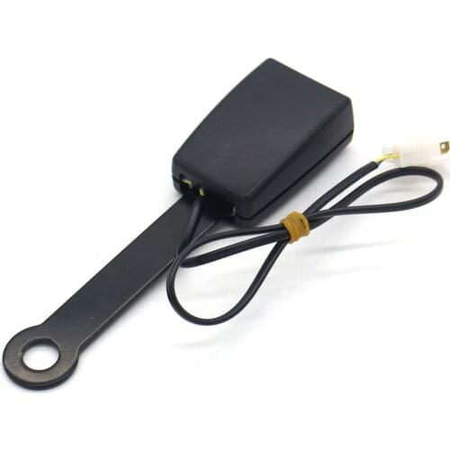 7/8" Car Seat Belt Lock Car Front Seat Belt Buckle Padding Socket Plug Connector with Warning Cable