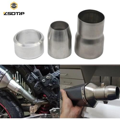 ZSDTRP Motorcycle Accessory 60-51mm 51-38mm Motocross Exhaust Adapter Exhaust Pipe Muffler Connector Stainless Steel/ALUMINUM