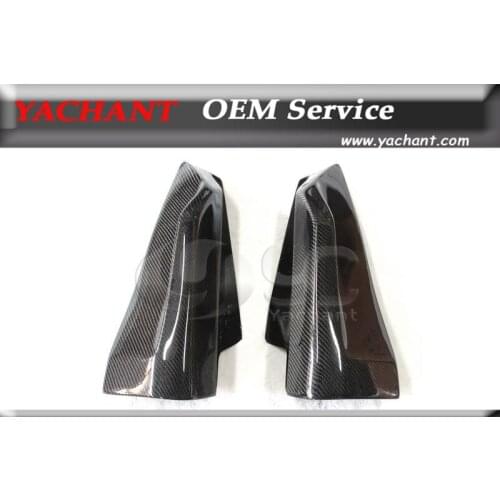 Car-Styling Carbon Fiber CF Rear Bumper Spats Fit For 02-08 350Z Z33 NI Version 1&2 Rear Spats Caps Corner Extension Attachment