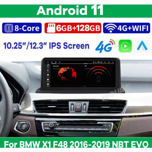 10.25" 8Core CPU 8G RAM Android 10 Car Multimedia Player for BMW X1 F48 2016 2017 Radio GPS Navigation Stereo Head Unit CarPlay