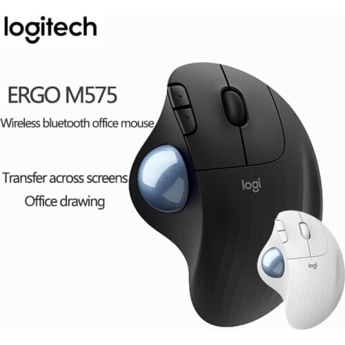 Logitech ERGO M575 Wireless Trackball Ergonomic Mouse 5 Buttons Wireless 2.4 GHz Mice for Office Drawing Computer Accessories