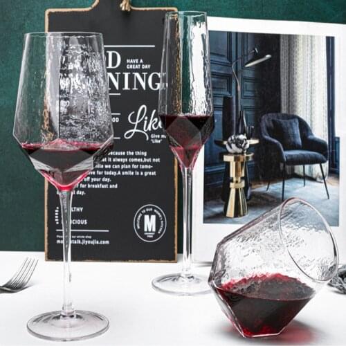 European-style Wine Glass Creative Gifts Japanese Party Bar Handmade Wine Glass Crystal Drawing Gold Verre A Vin Drinkware DE50J