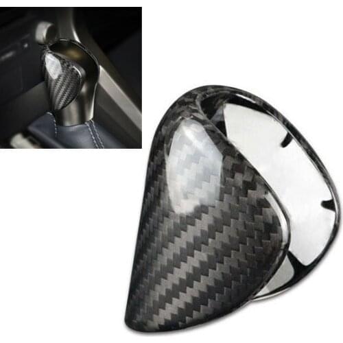 Black Carbon Fiber Car Gear Shift Knob Shifter Head Cover Trim Fit For Lexus ES300h ES350 GS200t GS350 GS450h NX NX200t NX300h