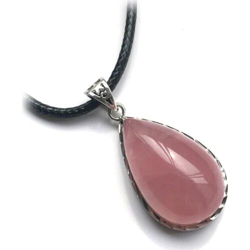 FFGems 100% Natural Pink Quartz Pearl Big Pendant Necklace High Quolity Fine Jewelry For Women Wedding Party Gift Wholesale Box