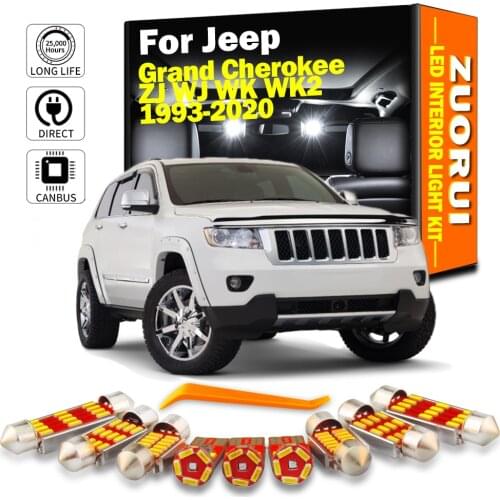 For Jeep Grand Cherokee ZJ WJ WK WK2 1993-2020 Canbus Vehicle LED Interior Light Bulbs Kit Car Lighting Accessories