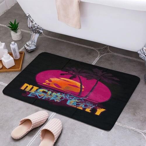 Night City 3D Print Doormats Rectangle Non-Slip DoorMat Bedroom Kitchen Entrance Print Door rugs Dropshipping