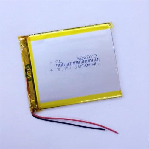 Dinto 1pc 3.7V 1800mAh 306070 Lithium Li-Polymer Battery Rechargeable Li-Po Cells Batteries for PSP GPS PAD E-BOOK Powerbank