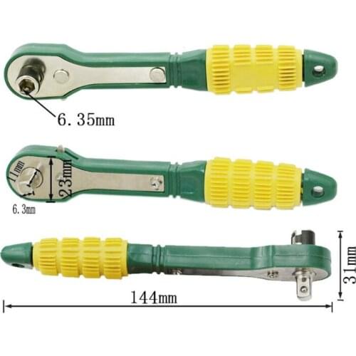 Mini Rapid Ratchet Wrench 1/4 Screwdriver Quick 6.35cm Socket Screwdriver Bit Spanner Repairing Tools wholesale