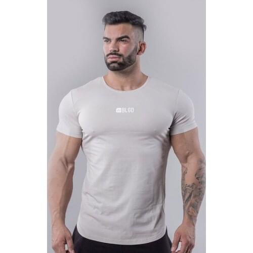 Muscle fitness brothers sports short-sleeved mens summer cotton round neck casual breathable running training basketball Slim T