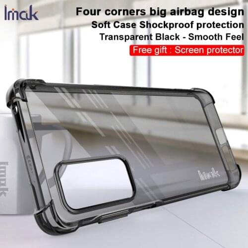For Moto Edge20 Soft TPU Case IMAK Crystal Clear Airbag Protective Back Cover Edge 20 Lite Cases for Motorola Edge 20 Pro Bumper