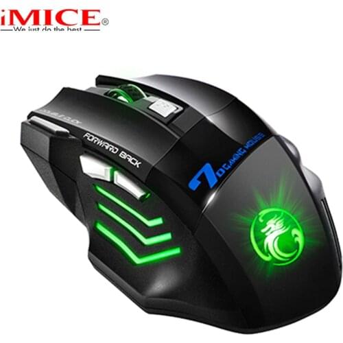 IMice X7 Wired Gaming Mouse Professional 7 Buttons LED Optical Game Ergonomic Mouse Mice for PC Laptop Computer Mouse Gamer