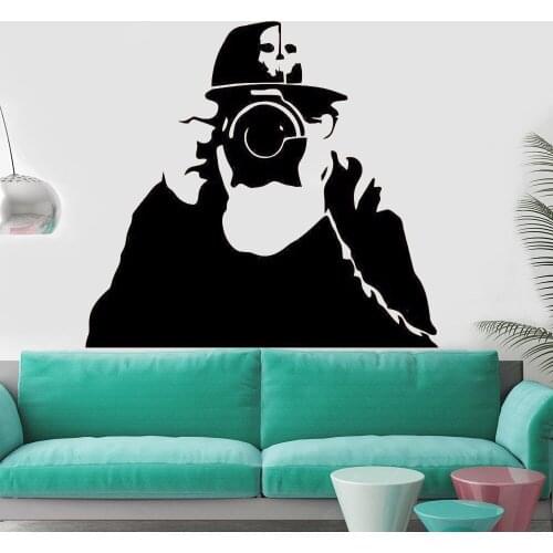 Photographer Wall Sticker Cool Boys Pattern Self-adhesive Vinyl Wal Decals Home Decoration For Living Room Teen Room Y671
