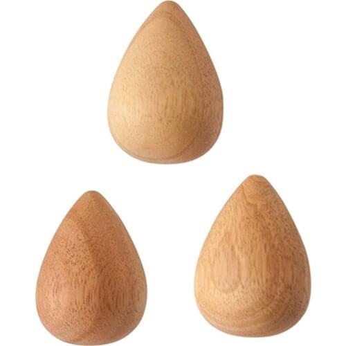 Wall Mounted Coat Hook Wall Wooden Hook Hat Coat Bag Organizer Rack Kitchen Solid Wood Hook Creative Water Drop Wall Hook