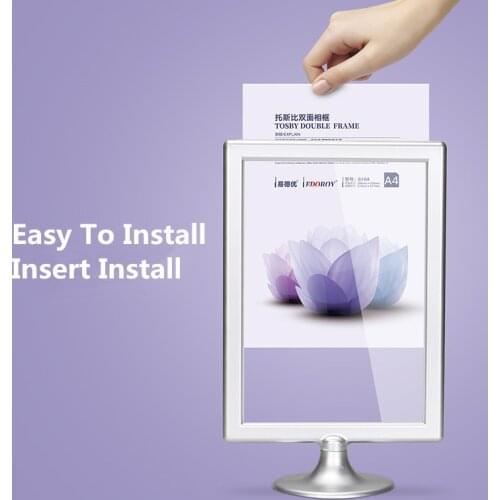 A4 Plastic Acrylic Sign Holder Table Top Menu & Card Display Stand for Hotel, Conferences, Events, Business