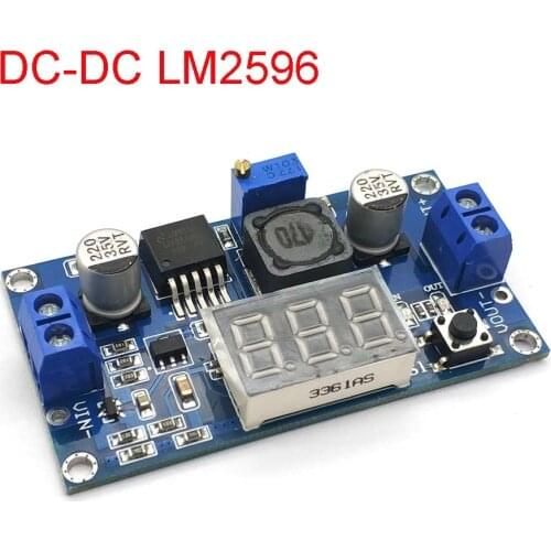 DC Buck Step Down Module LM2596 DC-DC 4.0~40V To 1.25-37V Adjustable Voltage Regulator With LED Voltmeter DC-DC 2A Short Circuit