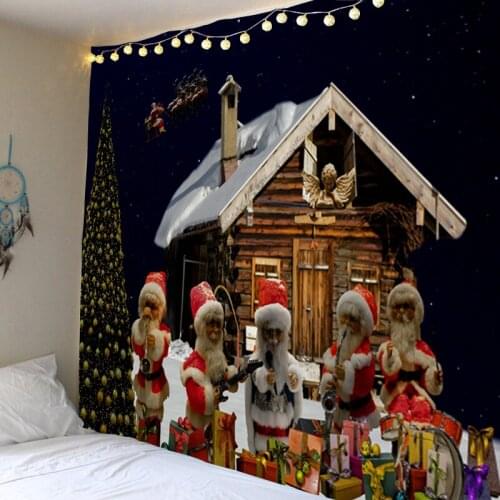 Christmas tapestry Santa Claus wall hanging tapestry holiday decoration homeware decoration big blanket