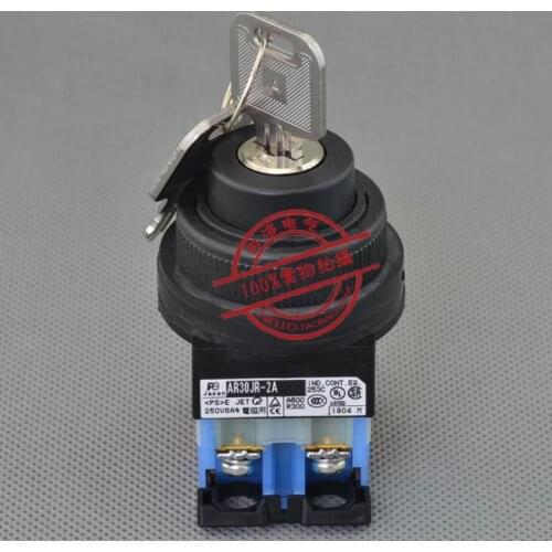 [ SA ]Original Fuji FUJI 30mm key switch AR30JR-2A10A 2 file locking 1NO single pumping--10PCS/LOT