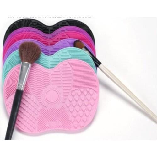 Silicone Makeup Brush Cleaning Mat Washing Tools Pad Scrubber Board Washing Cosmetic Brush Cleaner Tools 100pcs