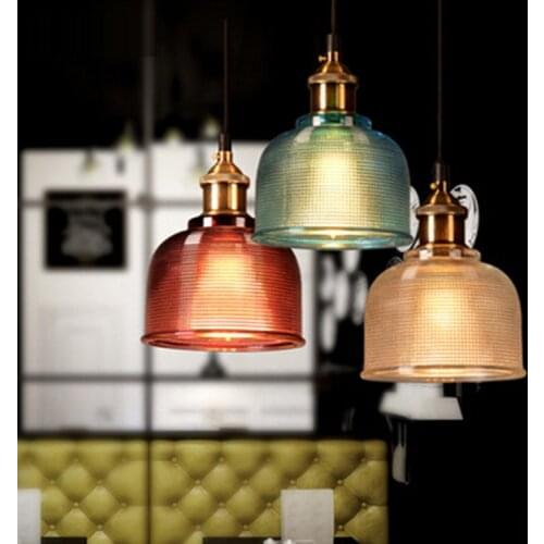 Nordic colored glass restaurant American Bar balcony creative bedroom living room coffee shop flower cover Chandelier