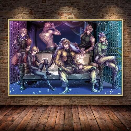 Bizarre Adventure Japan Anime Cartoon Poster and Prints Canvas Painting Art Wall Pictures Living Room Home Decor