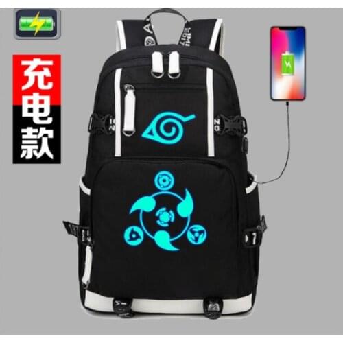 New Sasuke Itachi Sharingan Luminous Backpack Student School Shoulder Bag Satchel Laptop Rucksack Knapsack Teenager Travel