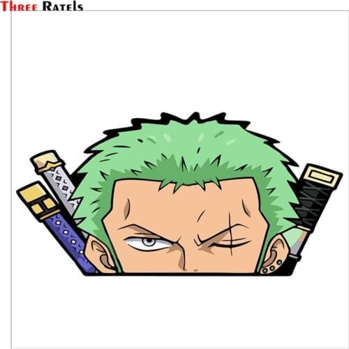 Three Ratels FC433 Roronoa Zoro cartoon 3D Stickers for car sexy anime waifu decal